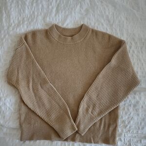 The Yak Wool Crewneck Sweater in Dark Beige | Frank & Oak